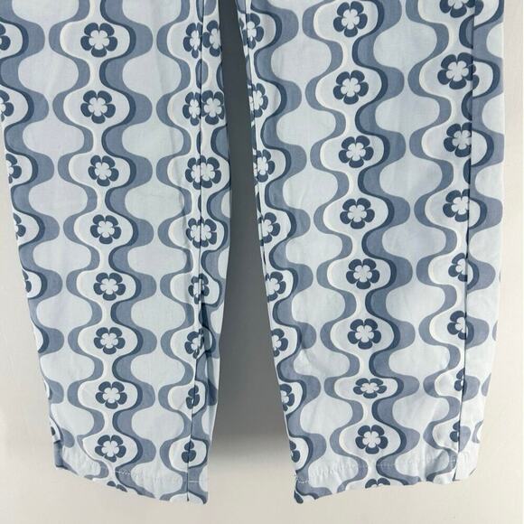 Aritzia Sun-deh Jaden Pants Blue Floral Boho Hippie Straight Leg Size 0 - Picture 5 of 7